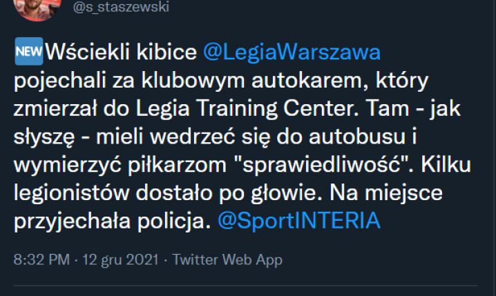 ZACHOWANIE kibiców Legii po dzisiejszym meczu...